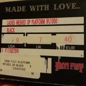 Iron Fist Meshed Up Heels size 9